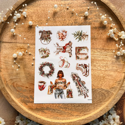 3 Sheets Festival City Christmas Party Sticker Sheets