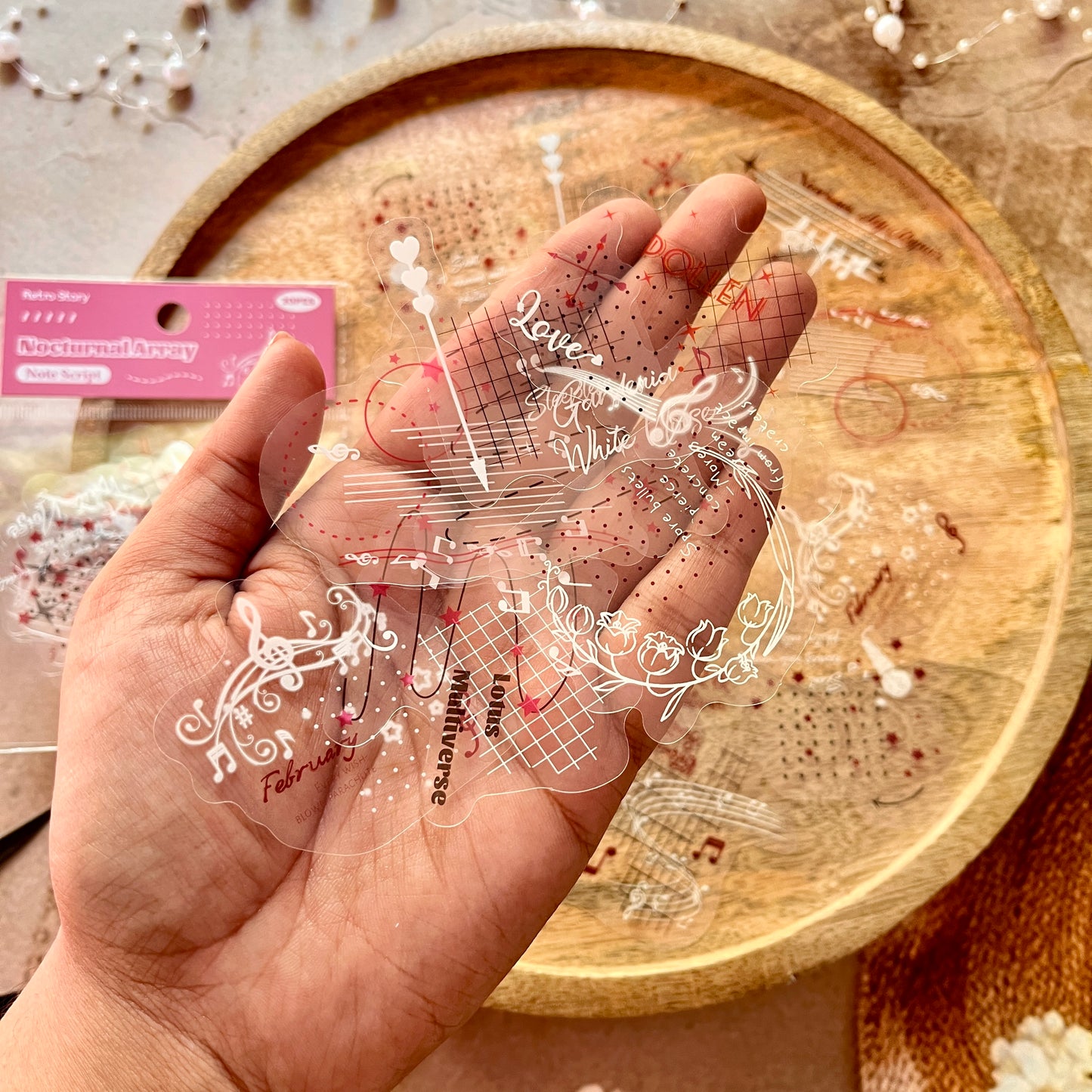 20 Pcs White Night Star Array Series Fresh DIY Decorative Stickers