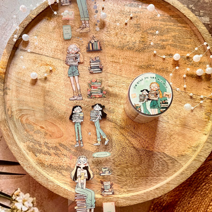 2M Roll Jiao Jiao and Nuo Nuo Series Cute Character Scenery PET Tape