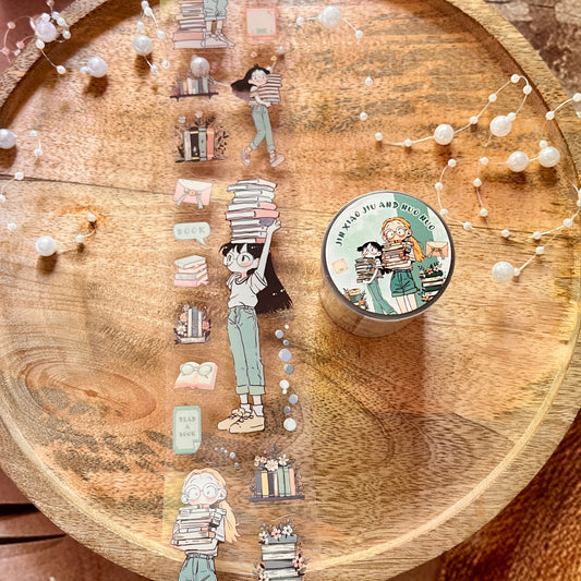 2M Roll Jiao Jiao and Nuo Nuo Series Cute Character Scenery PET Tape