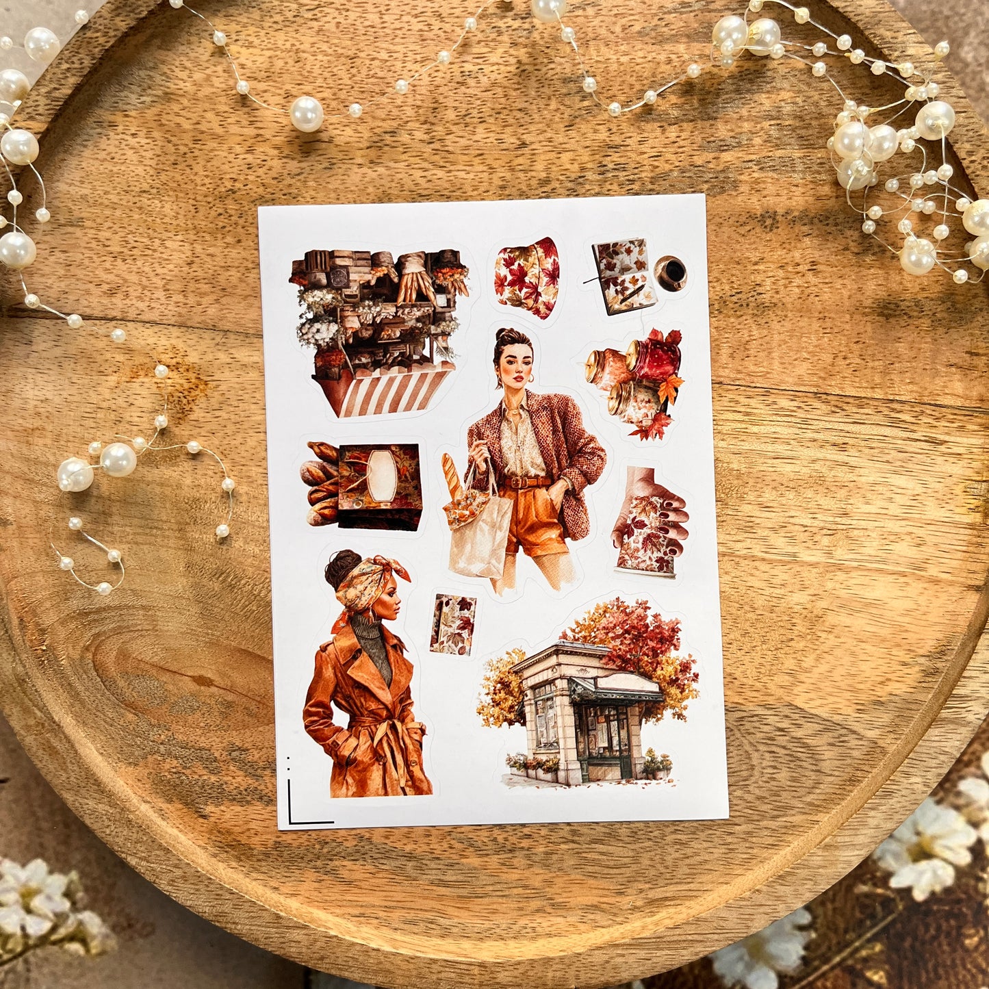 4 Sheets September in Paris Die-cut Sticker Sheets