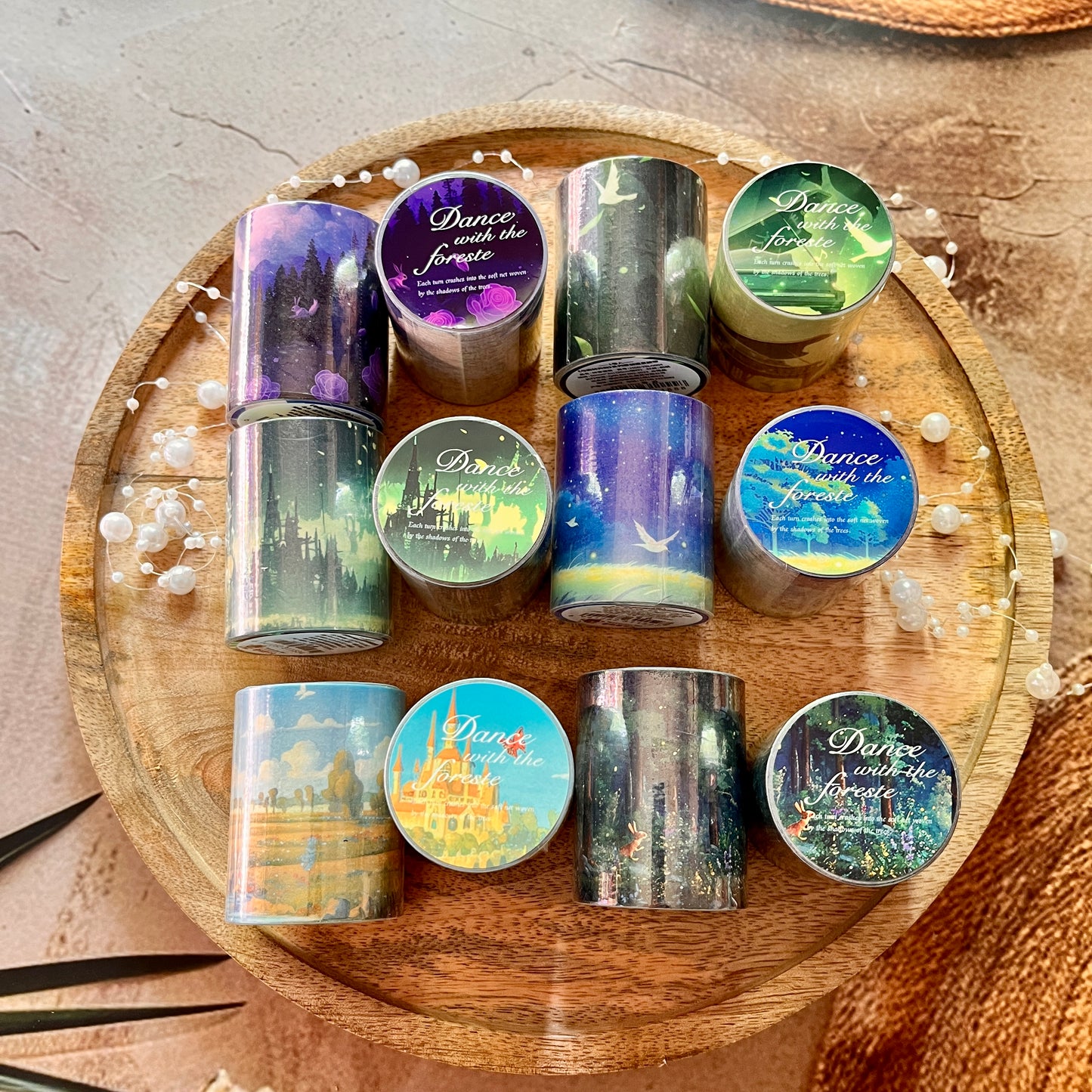 2M Roll Dance with the Forest Series Creative Mountain Forest Theme Scenery Tape