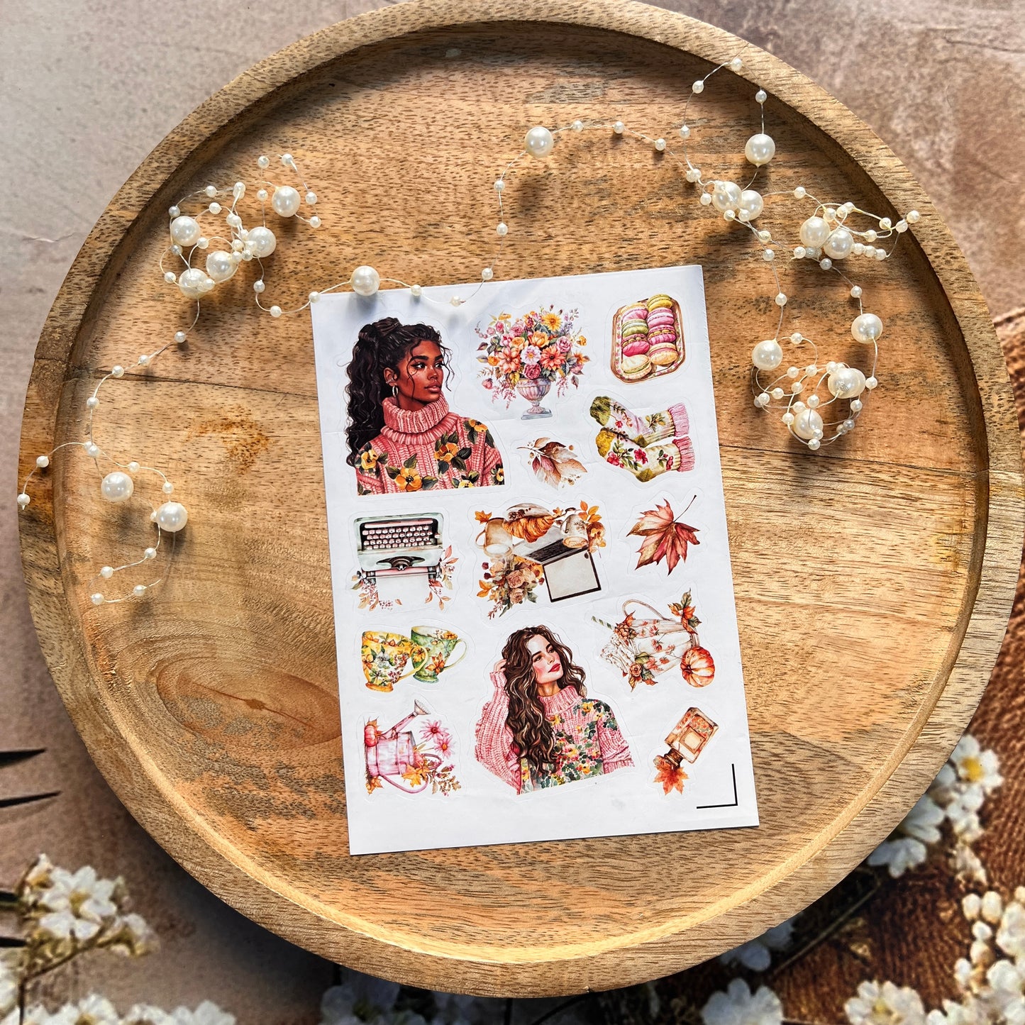 4 Sheets Colorful Autumn Die-Cut Deco Sticker Sheets