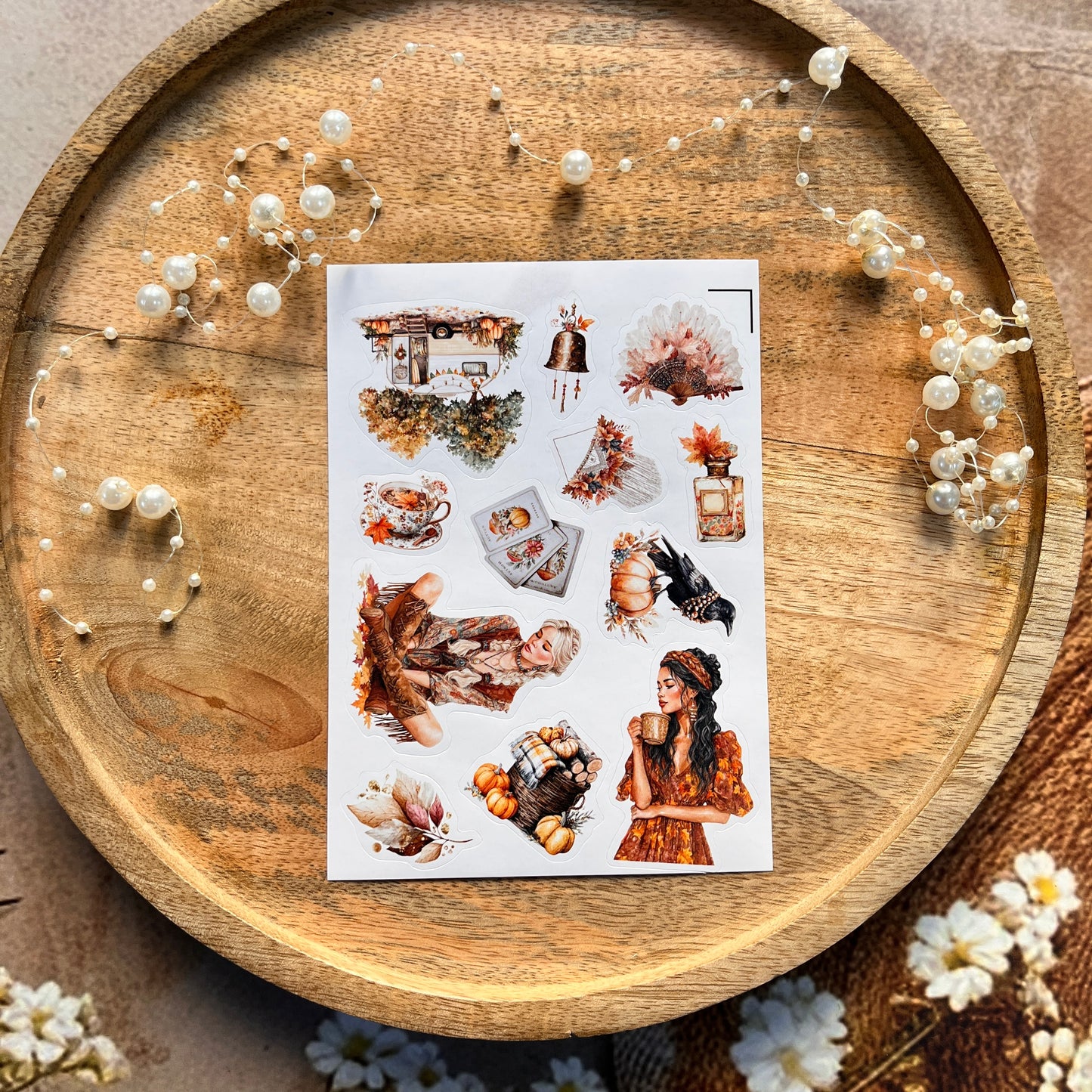 4 Sheets a Short Rest in Autumn Die-cut Sticker Sheets