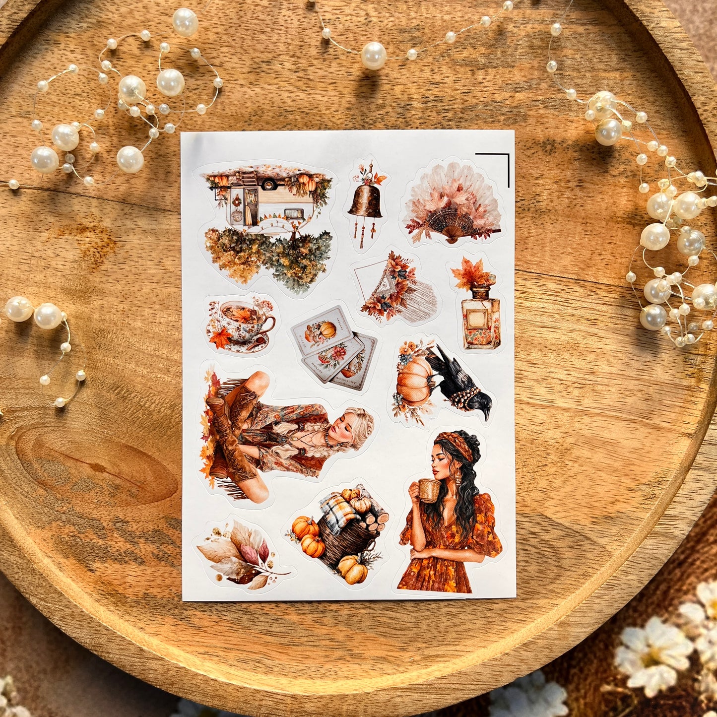 4 Sheets a Short Rest in Autumn Die-cut Sticker Sheets
