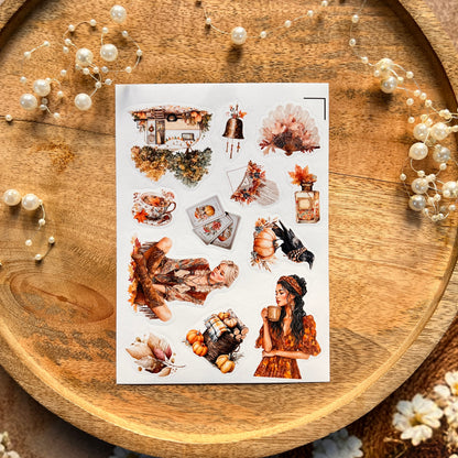 4 Sheets a Short Rest in Autumn Die-cut Sticker Sheets