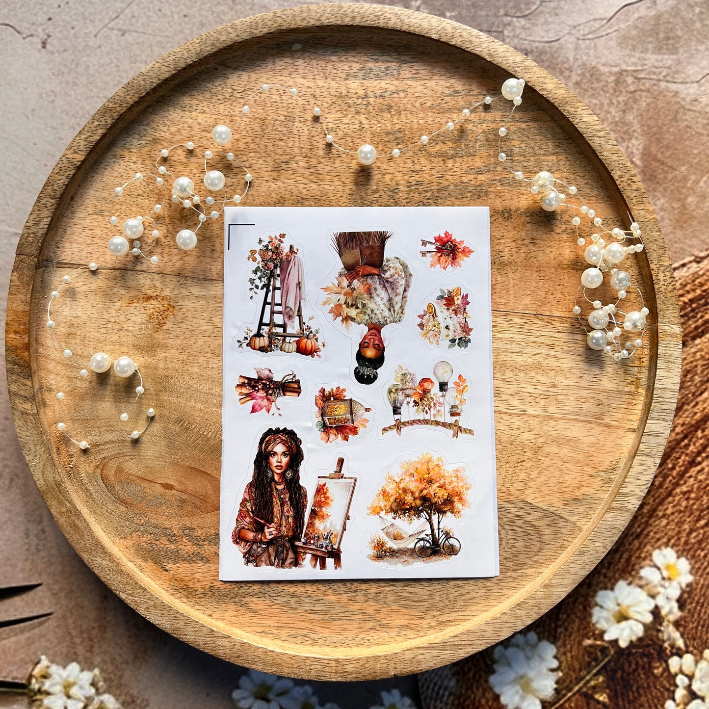 4 Sheets a Short Rest in Autumn Die-cut Sticker Sheets