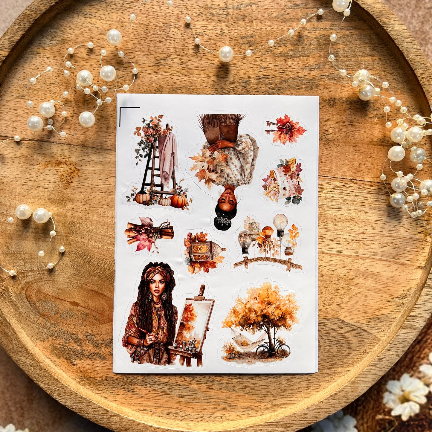 4 Sheets a Short Rest in Autumn Die-cut Sticker Sheets