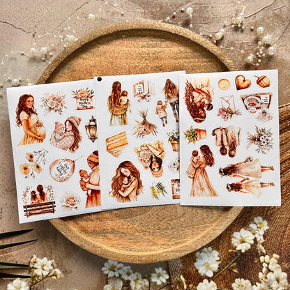 3 Sheets a Letter to My Mother Deco Die-cut Sticker Sheets