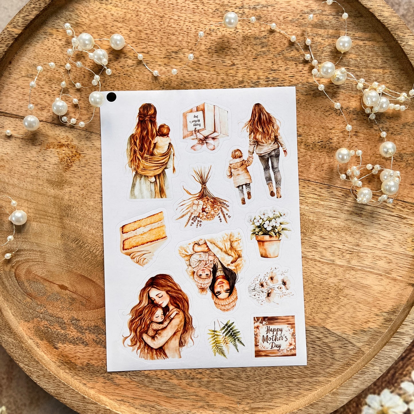 3 Sheets a Letter to My Mother Deco Die-cut Sticker Sheets