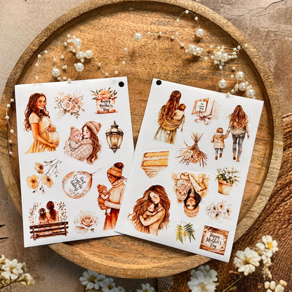 3 Sheets a Letter to My Mother Deco Die-cut Sticker Sheets