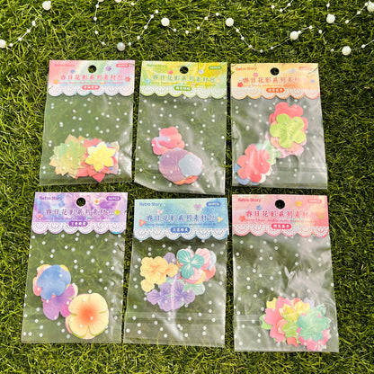 30pcs/pack Spring Flower Shadow Series Handbook Decoration Material Pack