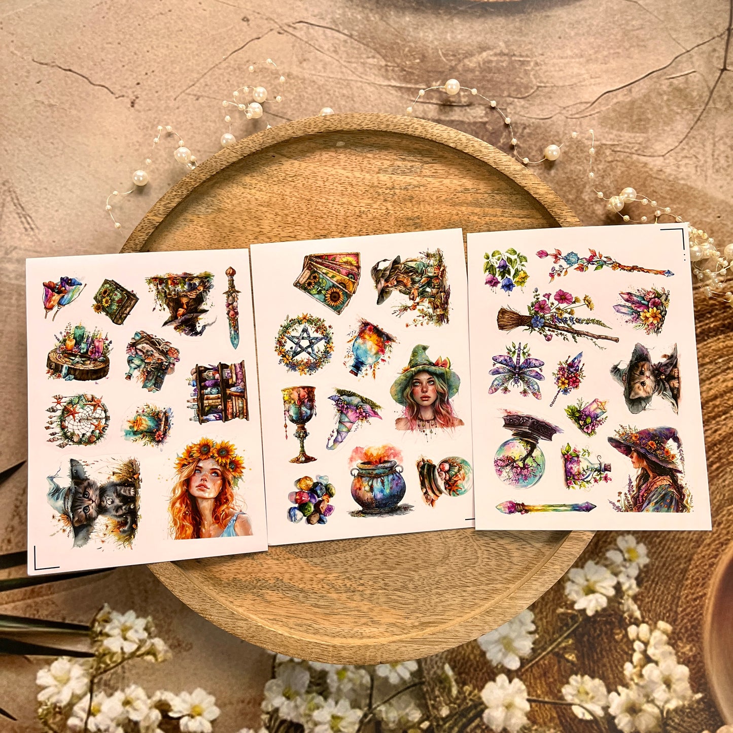 3 Sheets Magical Spring and Summer Sticker Sheets
