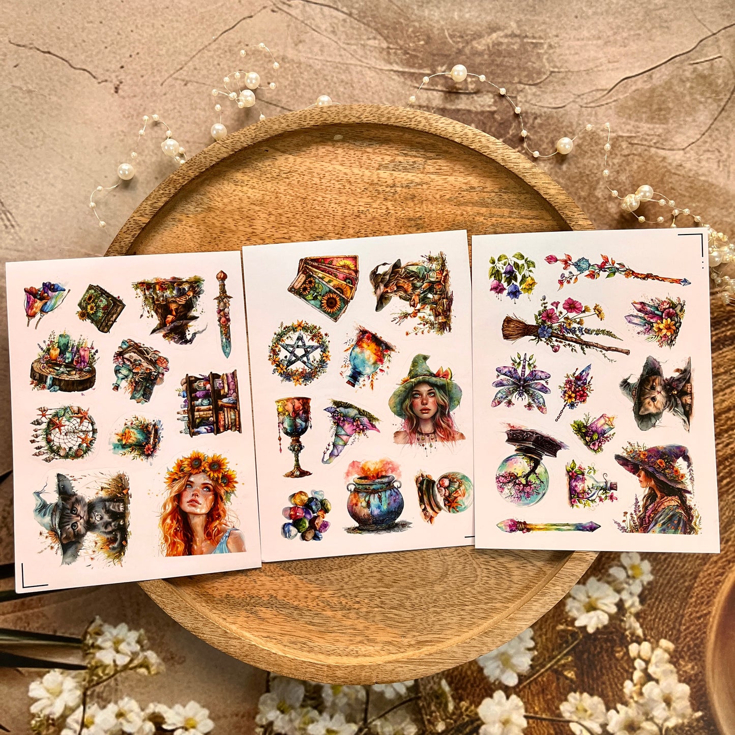 3 Sheets Magical Spring and Summer Sticker Sheets