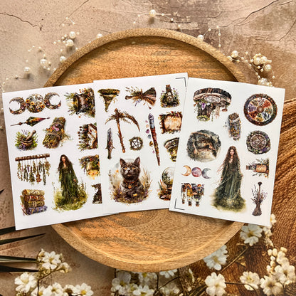 3 Sheets Love Potion Die-cut Scrapbooking Sticker Sheets