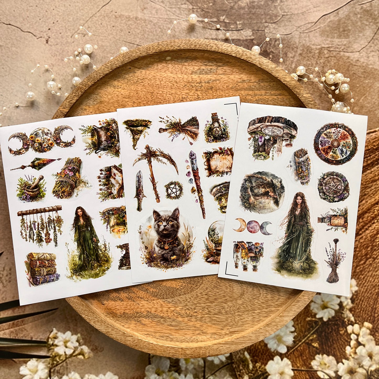3 Sheets Love Potion Die-cut Scrapbooking Sticker Sheets