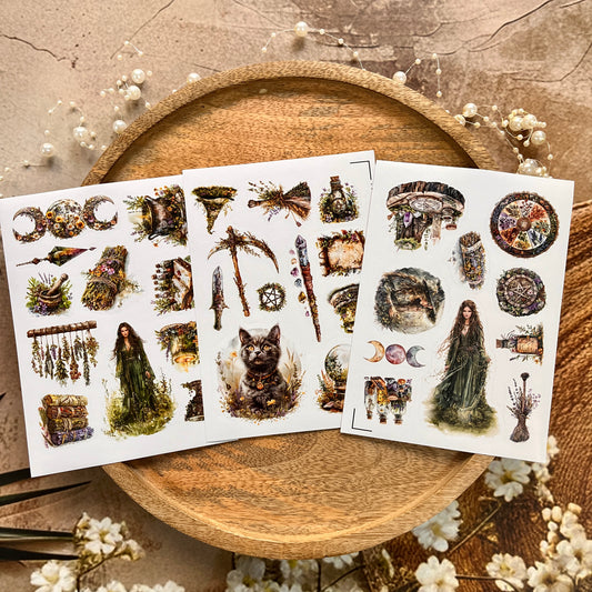 3 Sheets Love Potion Die-cut Scrapbooking Sticker Sheets