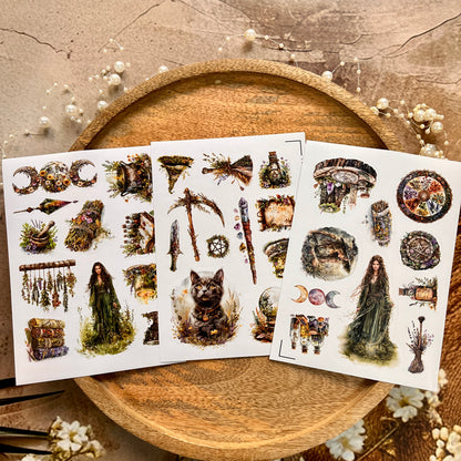 3 Sheets Love Potion Die-cut Scrapbooking Sticker Sheets