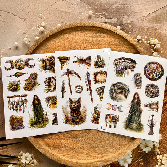 3 Sheets Love Potion Die-cut Scrapbooking Sticker Sheets