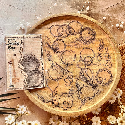 30 Pcs Sewing Studio Series Creative Sewing Thread Trace Scrapbooking Stickers