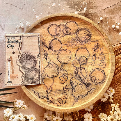 30 Pcs Sewing Studio Series Creative Sewing Thread Trace Scrapbooking Stickers