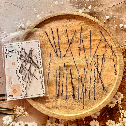 30 Pcs Sewing Studio Series Creative Sewing Thread Trace Scrapbooking Stickers