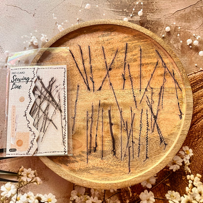 30 Pcs Sewing Studio Series Creative Sewing Thread Trace Scrapbooking Stickers