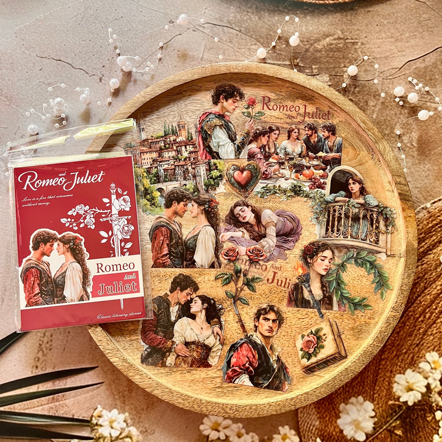 20 Pcs Literary Stories Series Classic Story Scenery Stickers for Journal