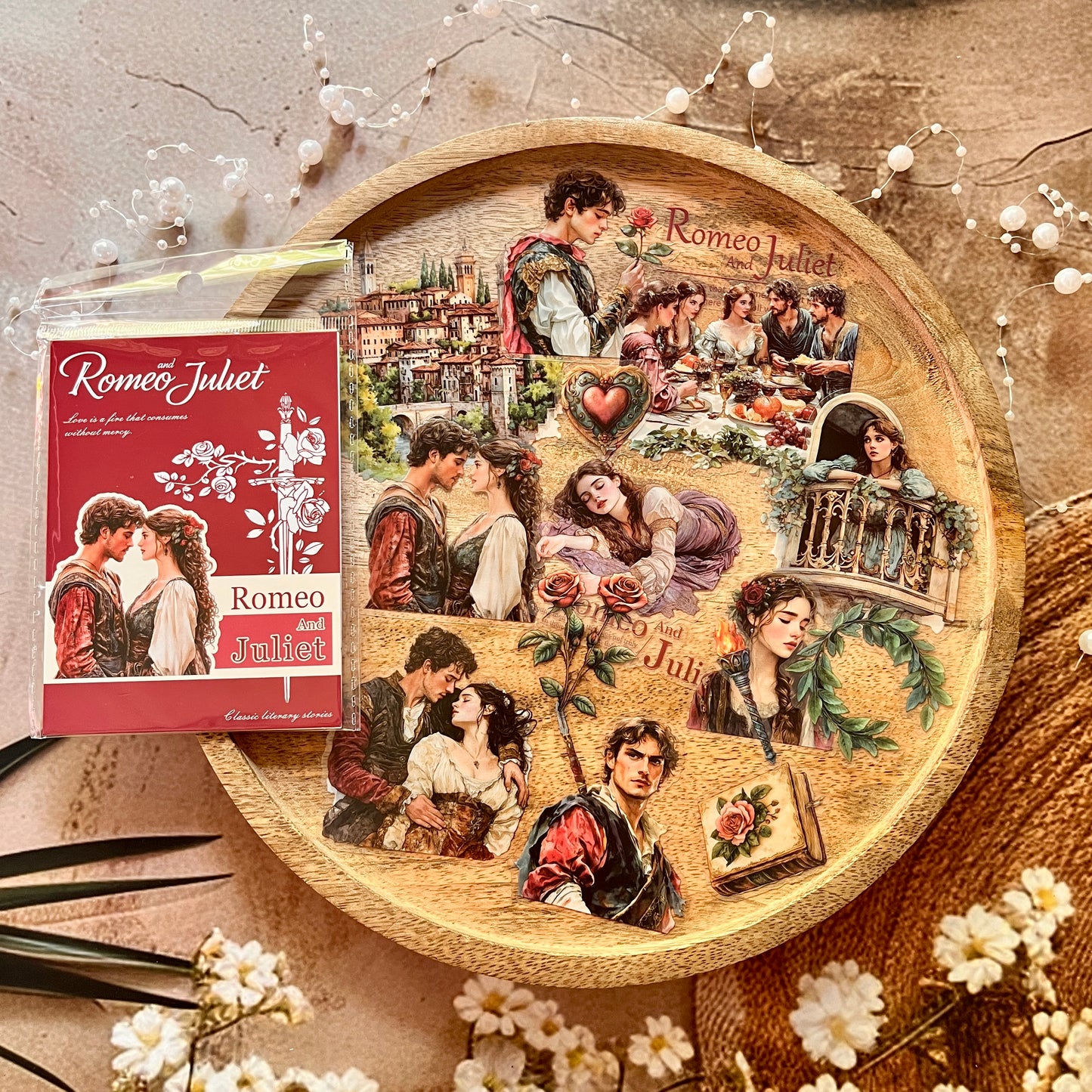 20 Pcs Literary Stories Series Classic Story Scenery Stickers for Journal