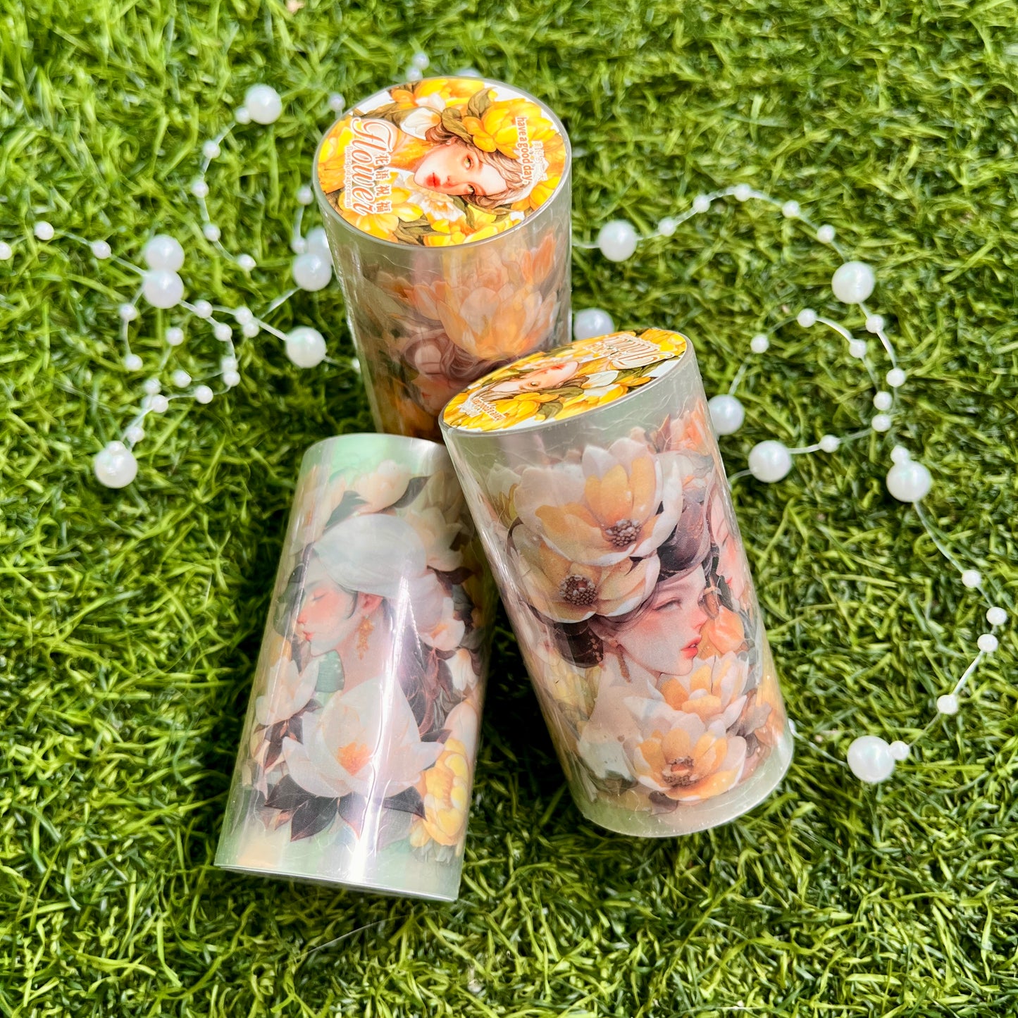 70mm*200cm Flower God Covenant Series Vintage Character Landscaping PET Tape