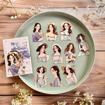 10 pcs Angel Love Beauty Series Character Decorative Sticker pack
