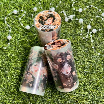 70mm*200cm Flower God Covenant Series Vintage Character Landscaping PET Tape