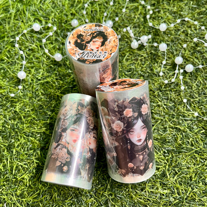 70mm*200cm Flower God Covenant Series Vintage Character Landscaping PET Tape