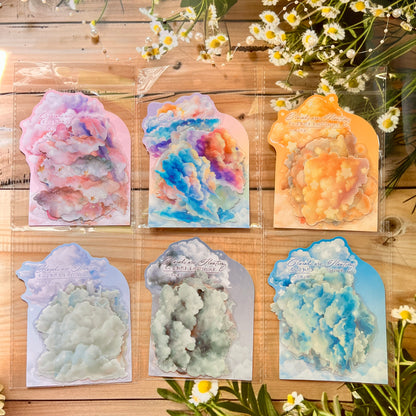 10 Pcs The Clouds Are Floating Series Kawaii Cloud Landscaping PET Sticker