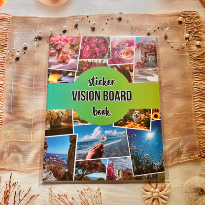 20 Sheets Floral Inspirational Dreams and Goals Vision Board Sticker Book