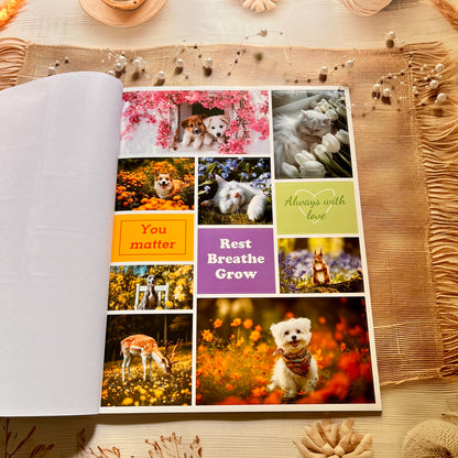 20 Sheets Floral Inspirational Dreams and Goals Vision Board Sticker Book