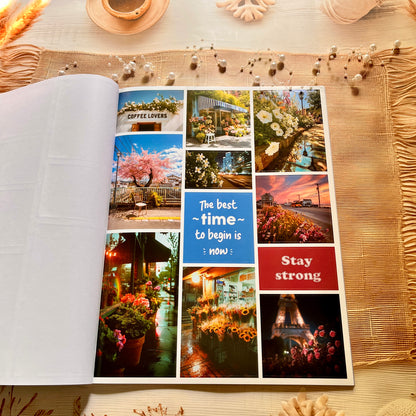 20 Sheets Floral Inspirational Dreams and Goals Vision Board Sticker Book