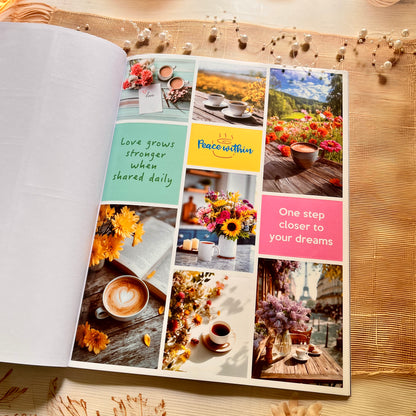 20 Sheets Floral Inspirational Dreams and Goals Vision Board Sticker Book