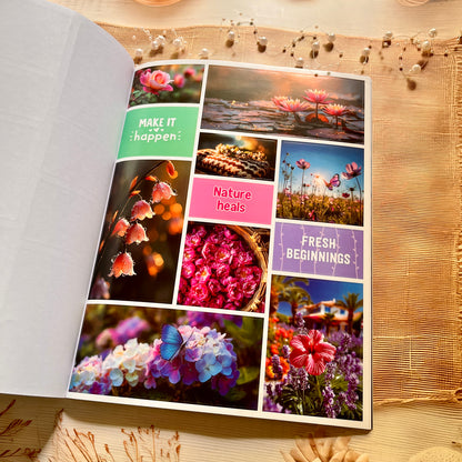 20 Sheets Floral Inspirational Dreams and Goals Vision Board Sticker Book