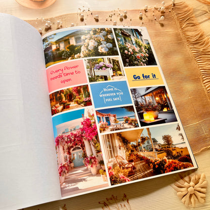 20 Sheets Floral Inspirational Dreams and Goals Vision Board Sticker Book