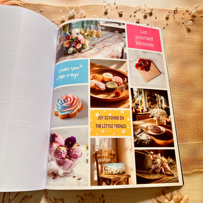 20 Sheets Floral Inspirational Dreams and Goals Vision Board Sticker Book
