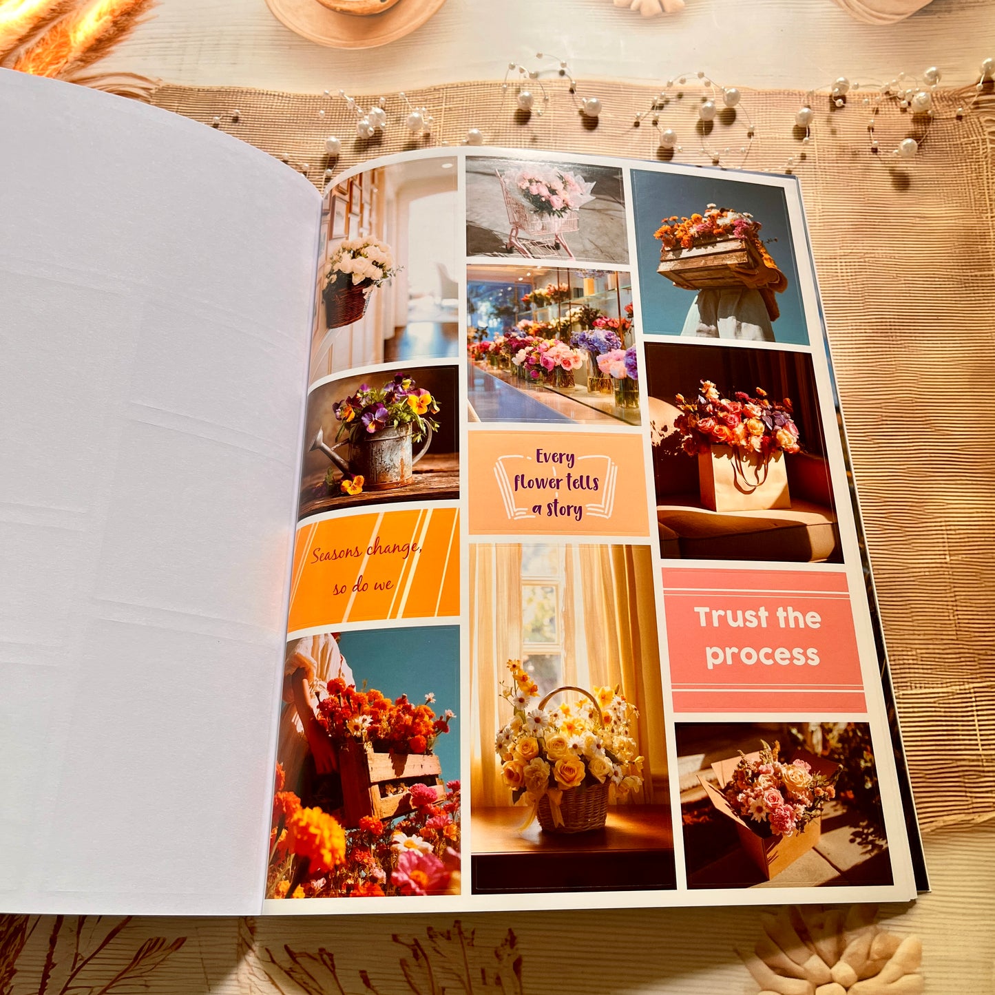 20 Sheets Floral Inspirational Dreams and Goals Vision Board Sticker Book