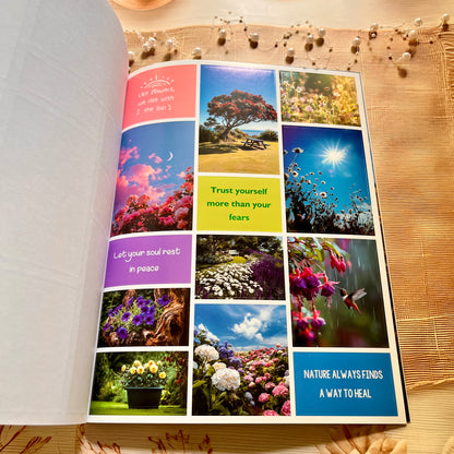 20 Sheets Floral Inspirational Dreams and Goals Vision Board Sticker Book