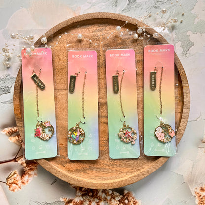 Starfish Metal Bookmark Cartoon Style Multi-Functional Book Clip Pendant