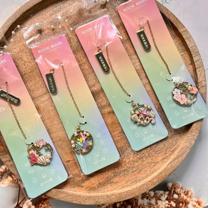 Starfish Metal Bookmark Cartoon Style Multi-Functional Book Clip Pendant