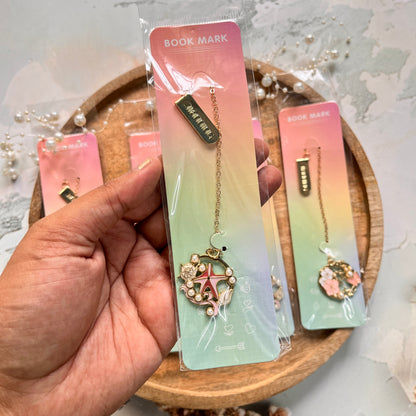 Starfish Metal Bookmark Cartoon Style Multi-Functional Book Clip Pendant