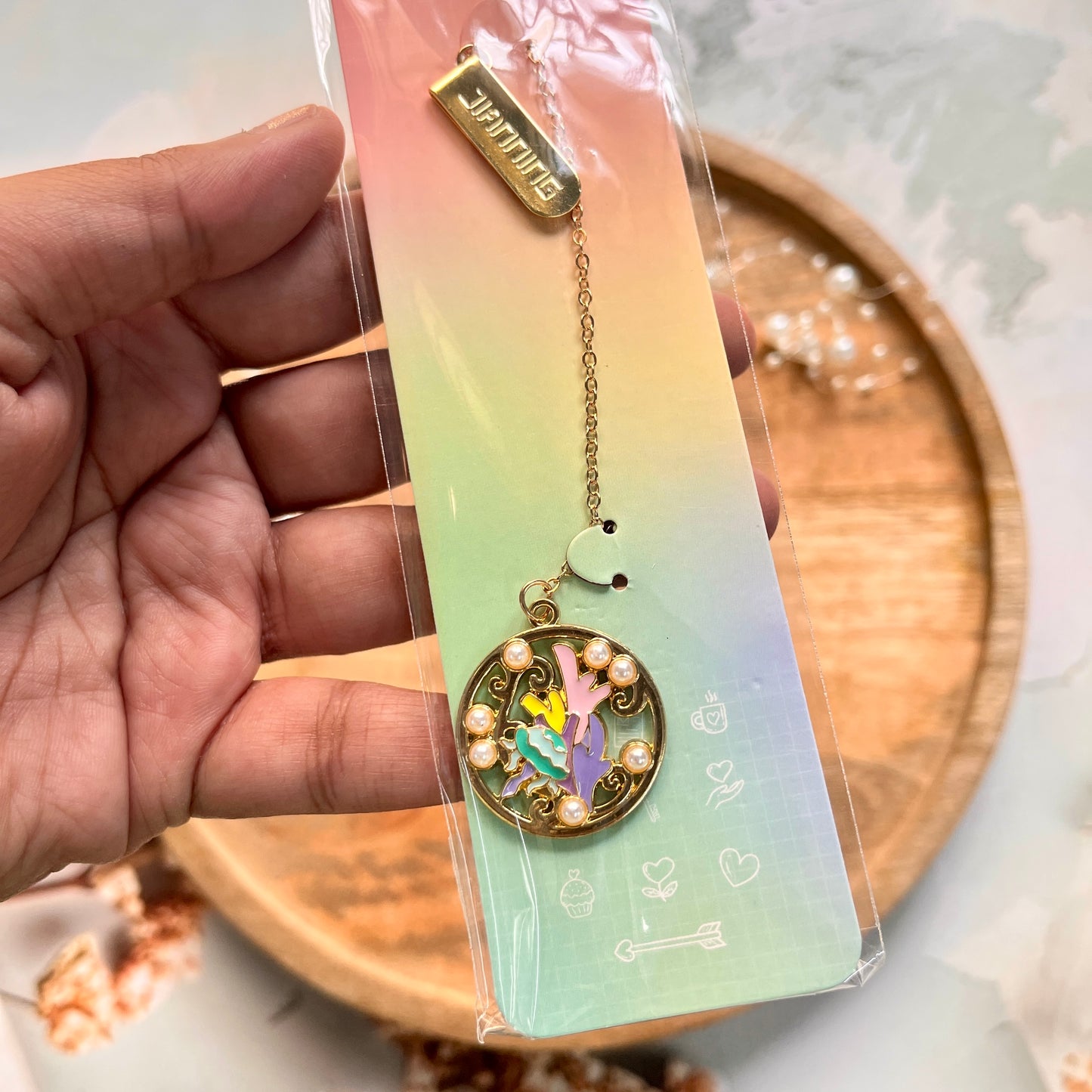 Starfish Metal Bookmark Cartoon Style Multi-Functional Book Clip Pendant