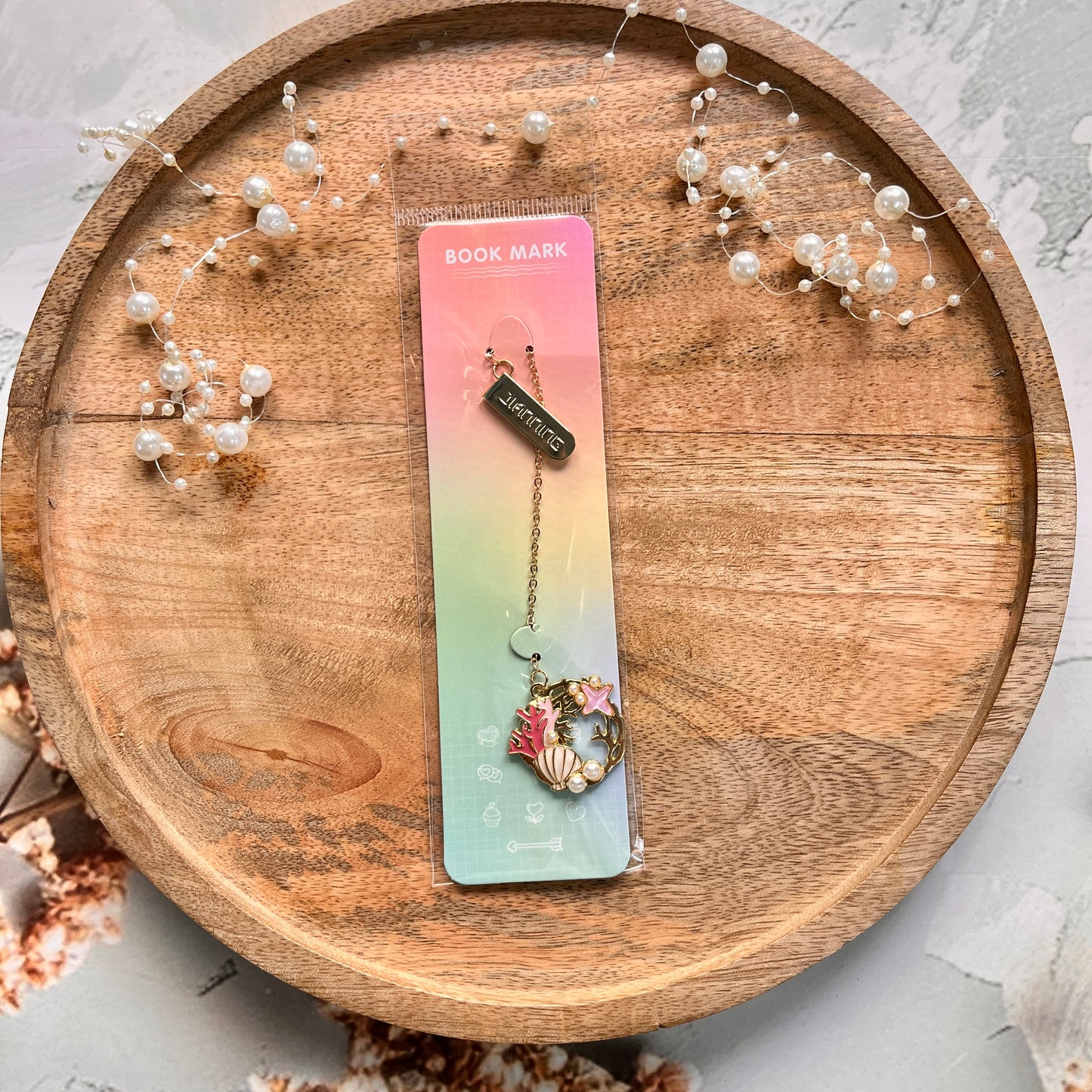 Starfish Metal Bookmark Cartoon Style Multi-Functional Book Clip Pendant