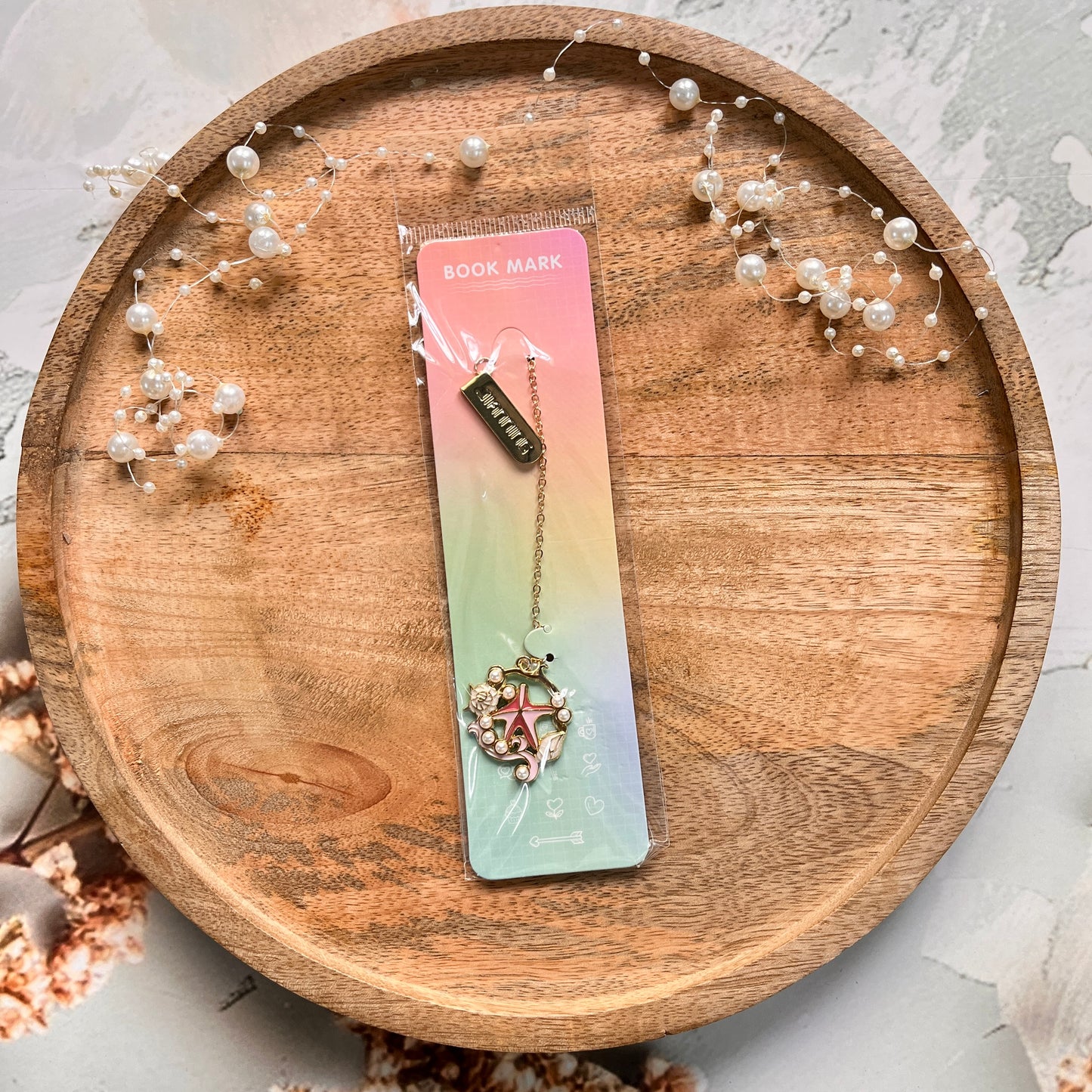 Starfish Metal Bookmark Cartoon Style Multi-Functional Book Clip Pendant
