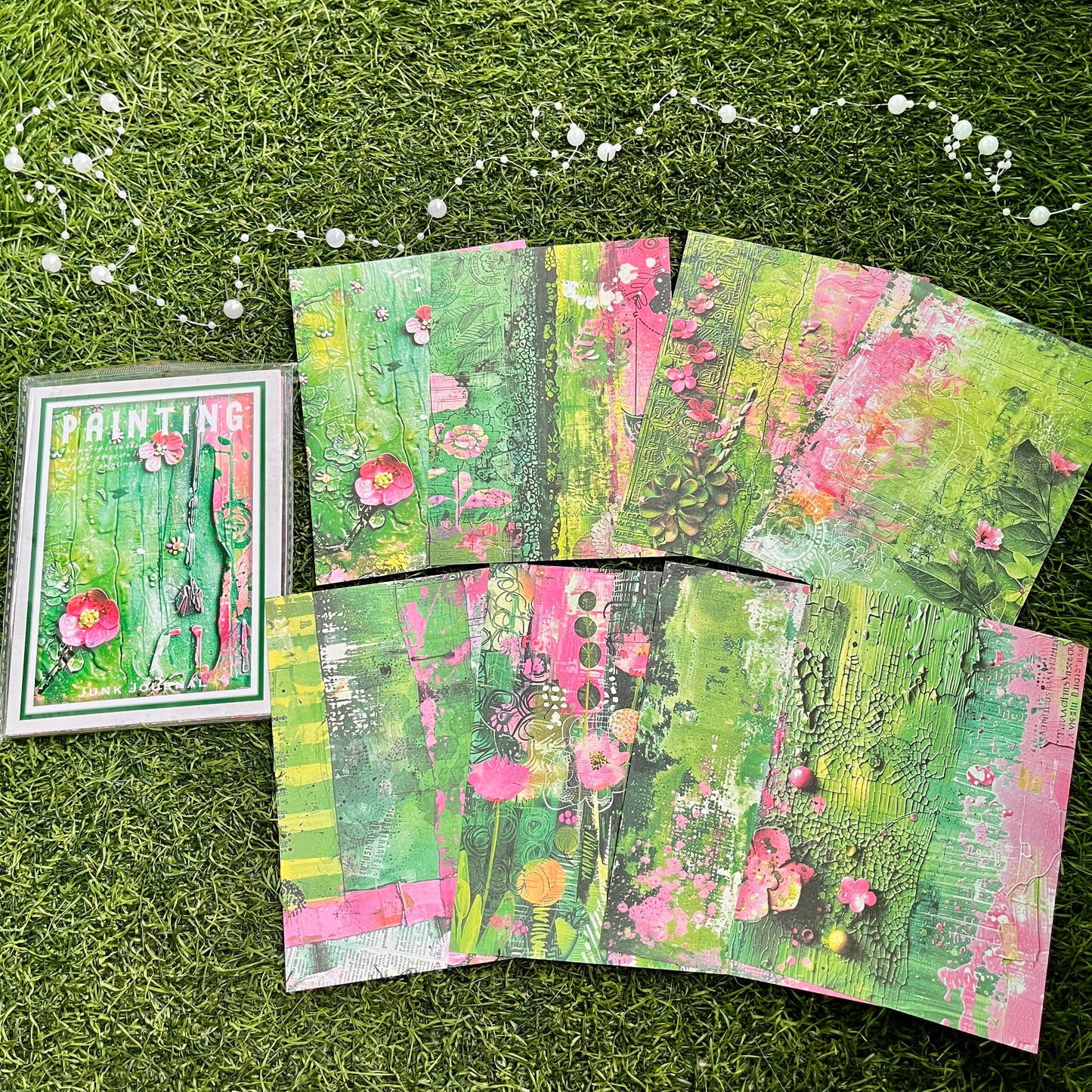 30 Sheets Art Painting Series Vintage Flower Material Paper